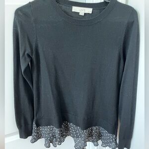 Loft sweater with bottom blouse detail xsp